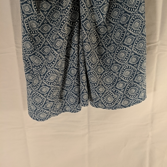Hollister blue white patterned tank top small 2010 spaghetti strap crossback - Picture 7 of 11